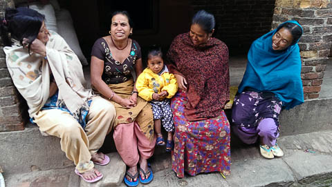 Just hanging out on the street, Bhaktapur